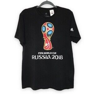 Adidas Fifa Russia 2018 World Cup Official Licensed Black T Shirt Size Medium
